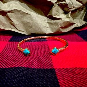 Gold and turquoise kendra Scott bracelet